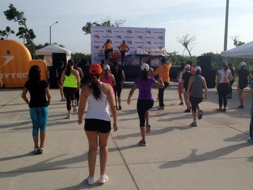 Believe me when I tell you this is a very small version of the usual warm-up. Unfortunately, I don't have the pics to do this tradition justice.